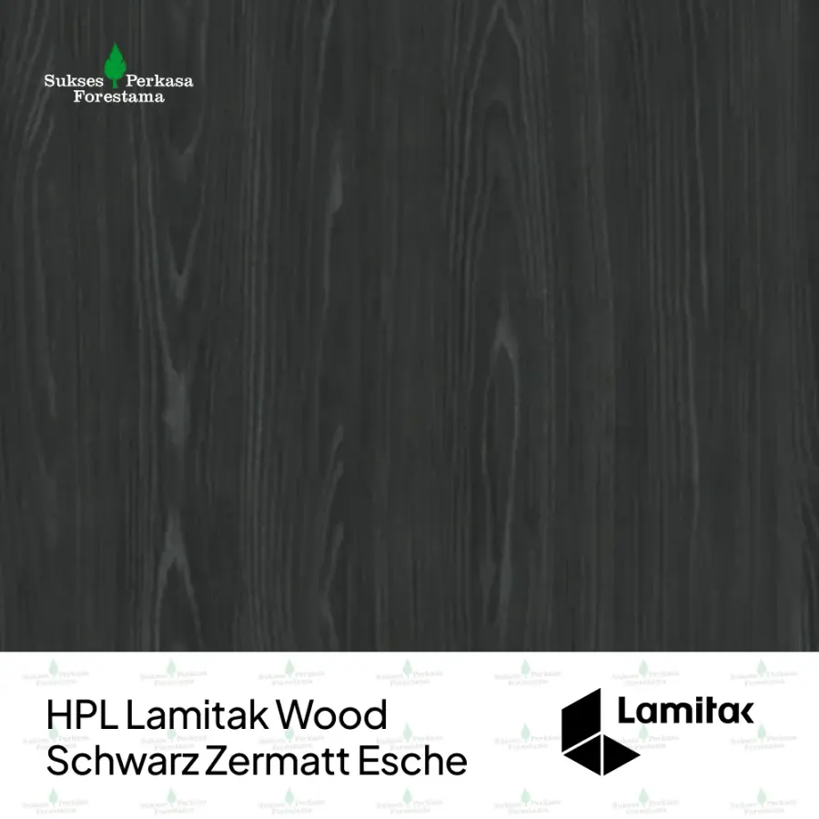 HPL Lamitak Wood Schwarz Zermatt Esche