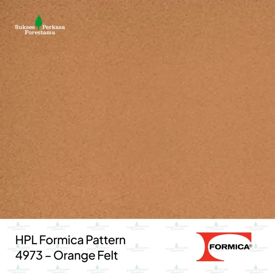 HPL Formica Pattern 4973 – Orange Felt