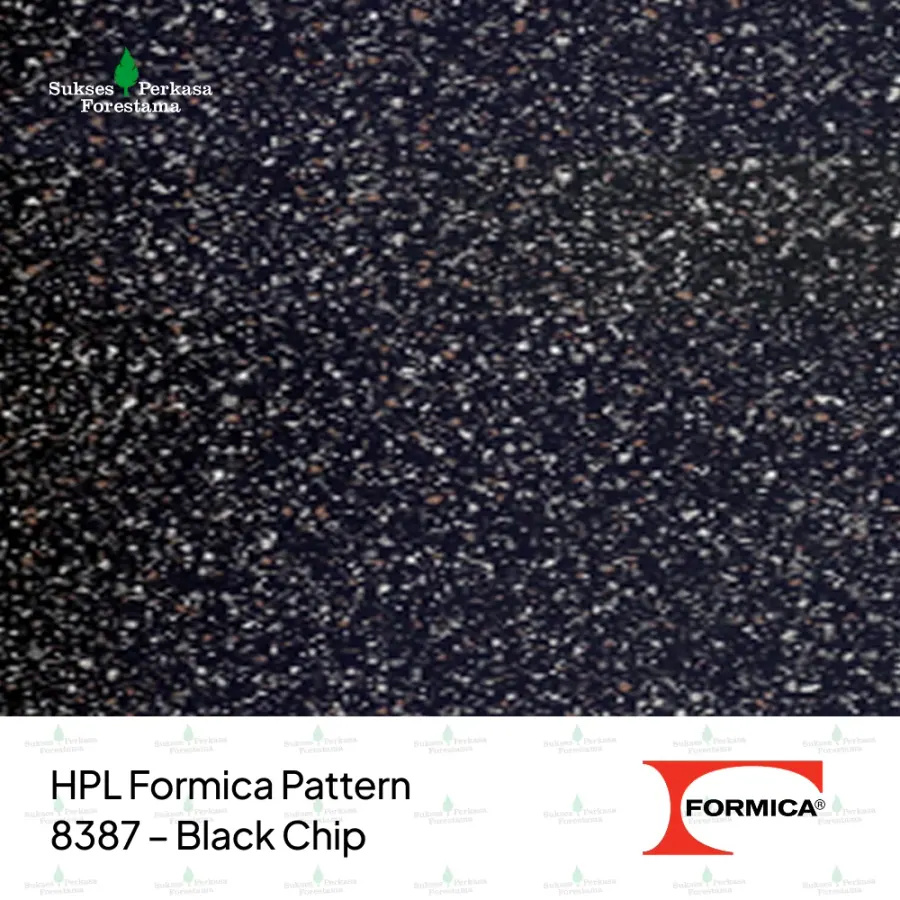 HPL Formica Pattern 8387 – Black Chip