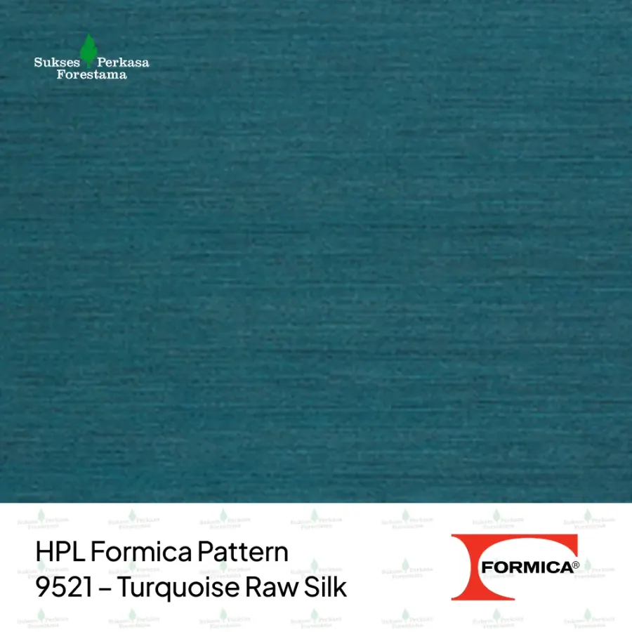 HPL Formica Pattern 9521 – Turquoise Raw Silk