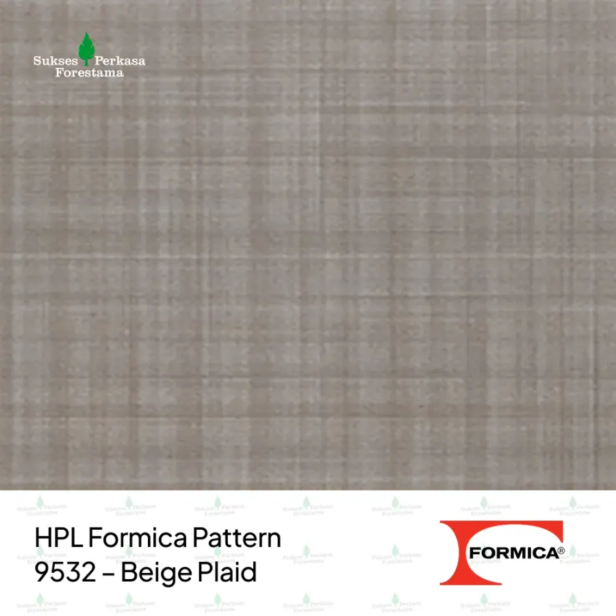 HPL Formica Pattern 9532 – Beige Plaid