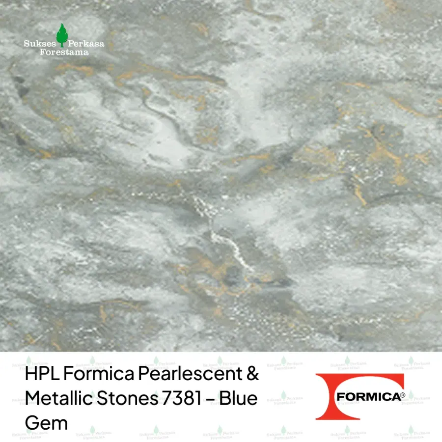 HPL Formica Pearlescent & Metallic Stones 7381 – Blue Gem
