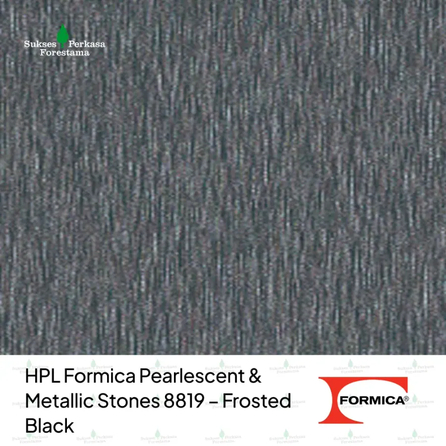 HPL Formica Pearlescent & Metallic Stones 8819 – Frosted Black