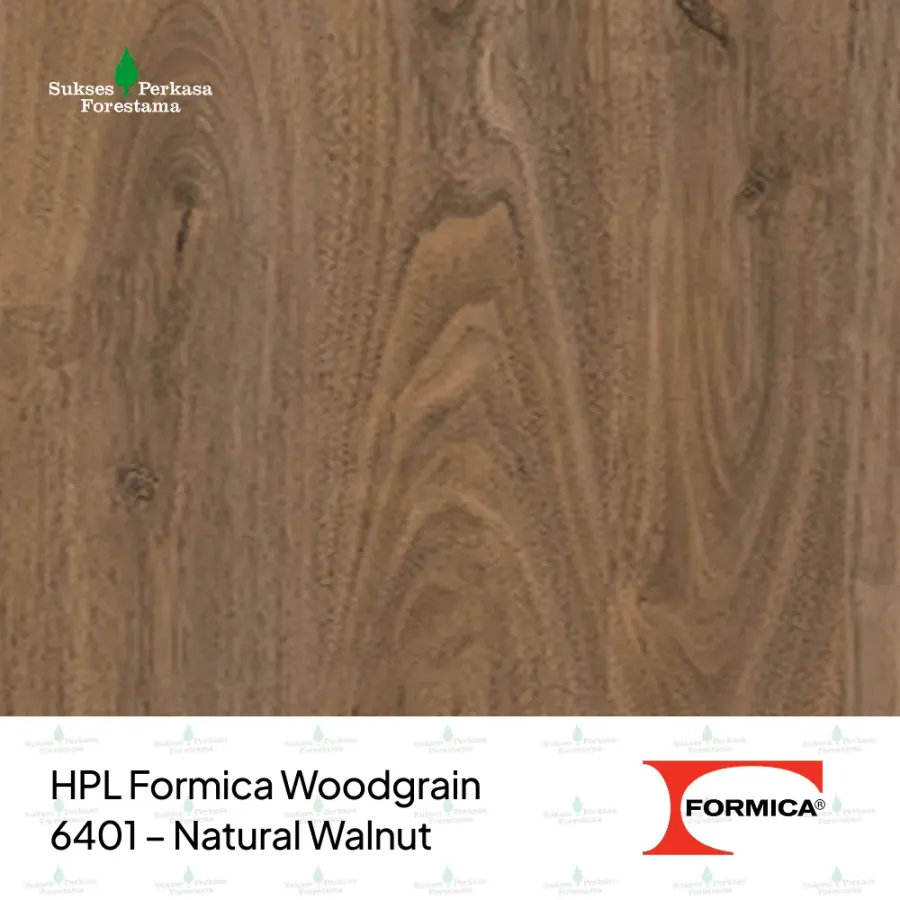 HPL Formica Woodgrain 6401 – Natural Walnut