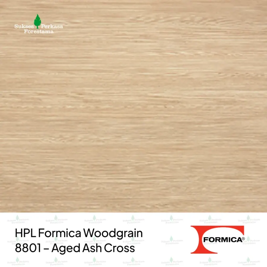 HPL Formica Woodgrain 8801 – Aged Ash Cross