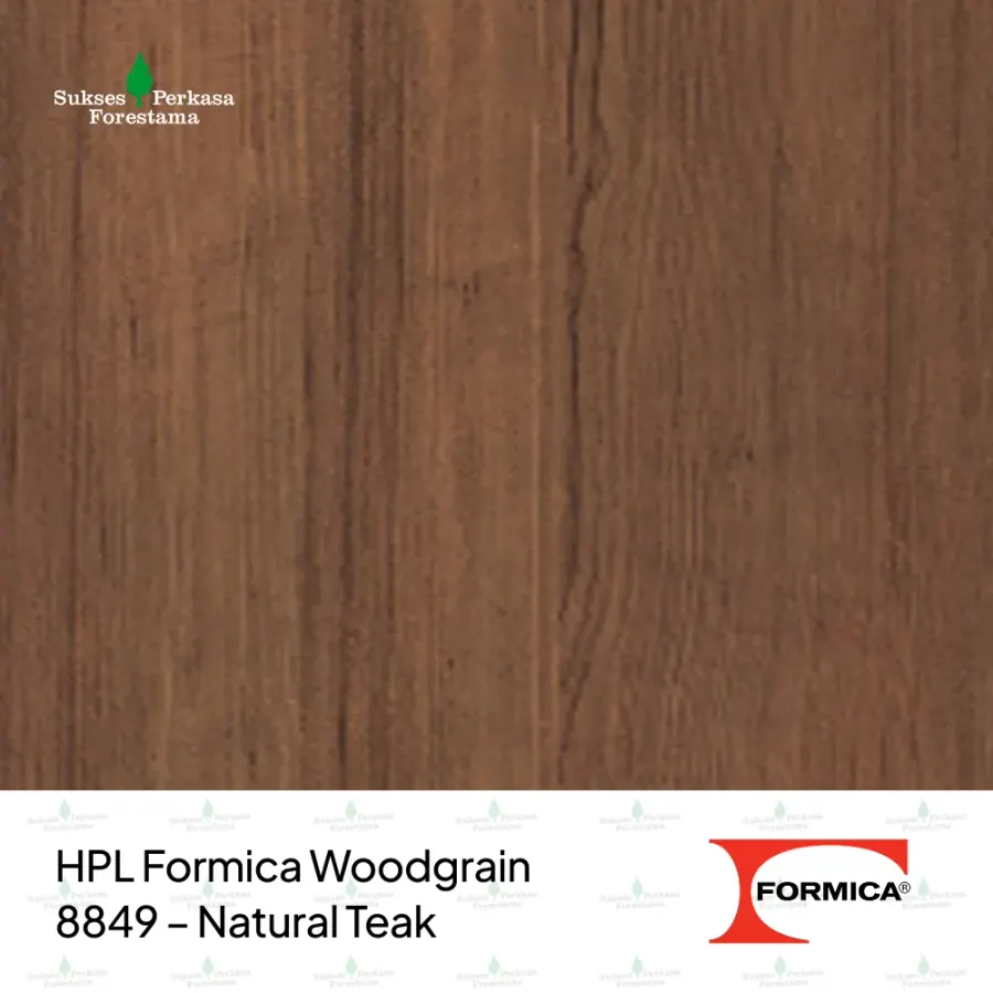 HPL Formica Woodgrain 8849 – Natural Teak