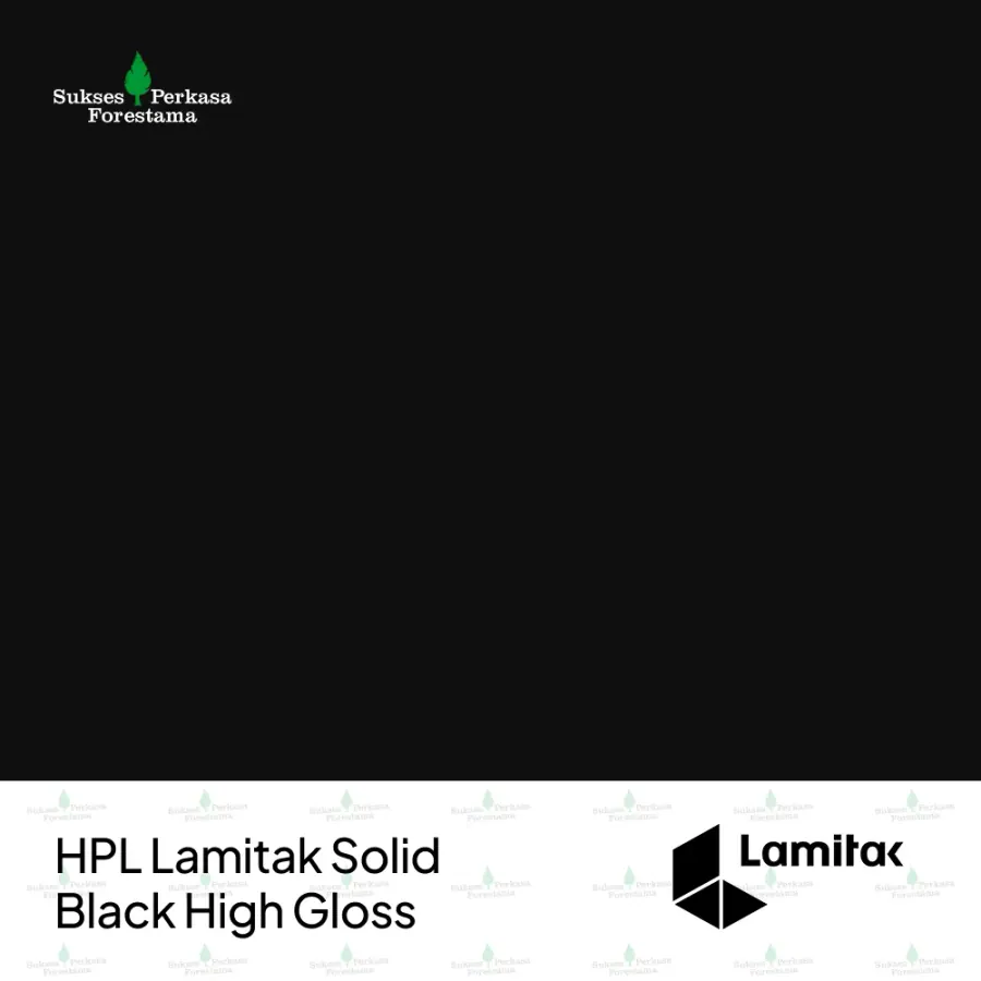 HPL Lamitak Solid Black High Gloss