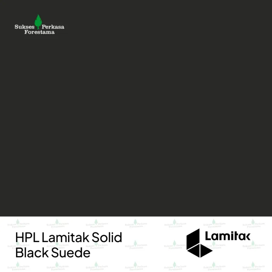 HPL Lamitak Solid Black Suede