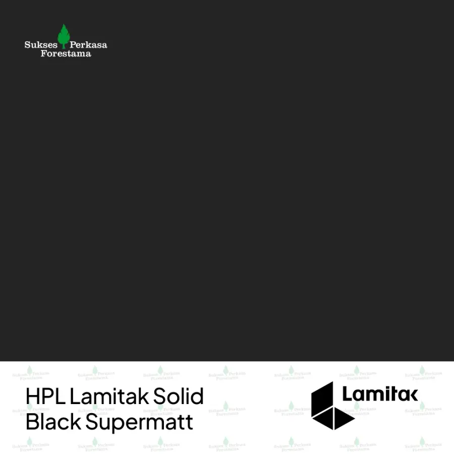 HPL Lamitak Solid Black Supermatt