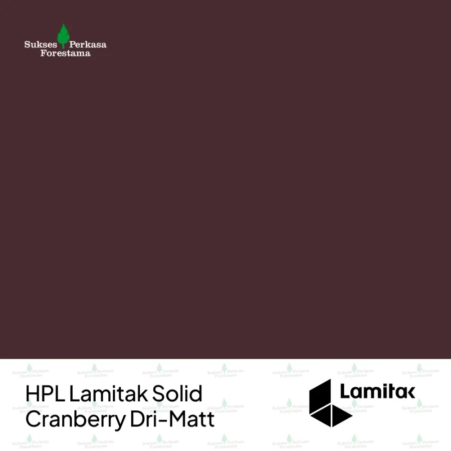 HPL Lamitak Solid Cranberry Dri-Matt