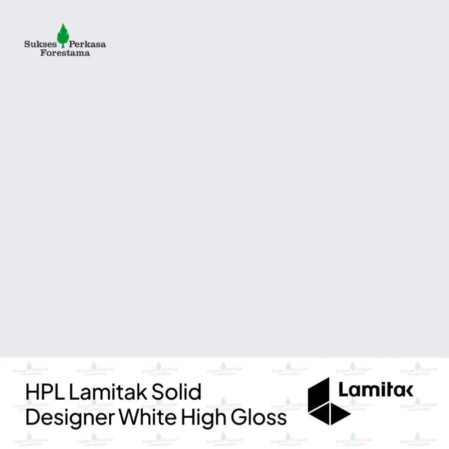 HPL Lamitak Solid Designer White High Gloss