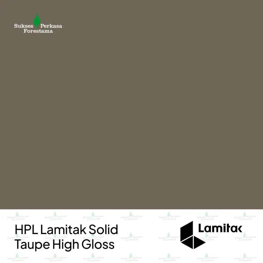 HPL Lamitak Solid Taupe High Gloss