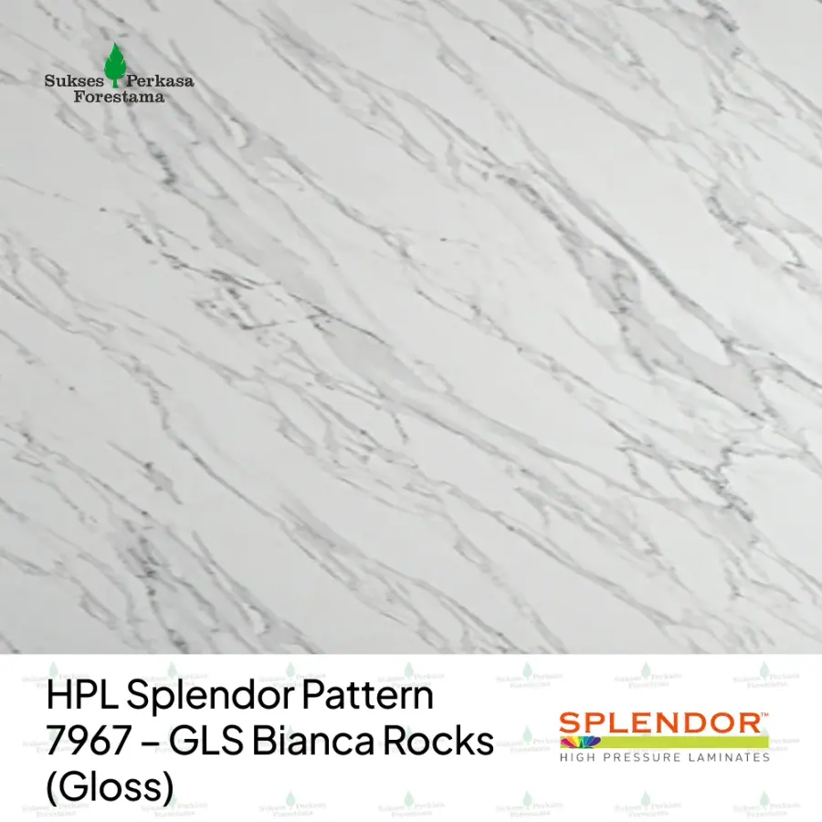 HPL Splendor Pattern 7967 – GLS Bianca Rocks (Gloss)