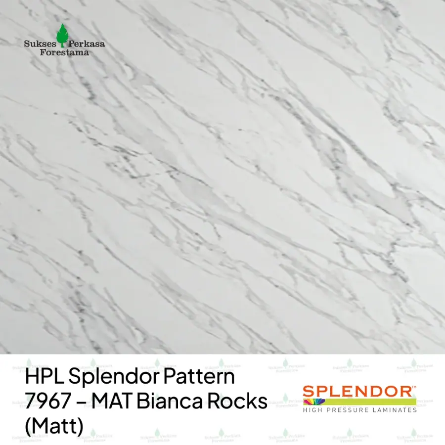 HPL Splendor Pattern 7967 – MAT Bianca Rocks (Matt)