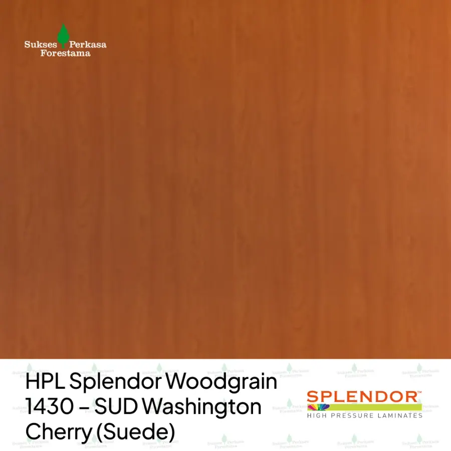 HPL Splendor Woodgrain 1430 – SUD Washington Cherry (Suede)