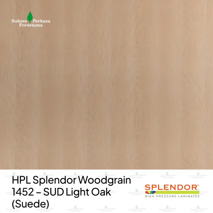 HPL Splendor Woodgrain 1452 – SUD Light Oak (Suede)