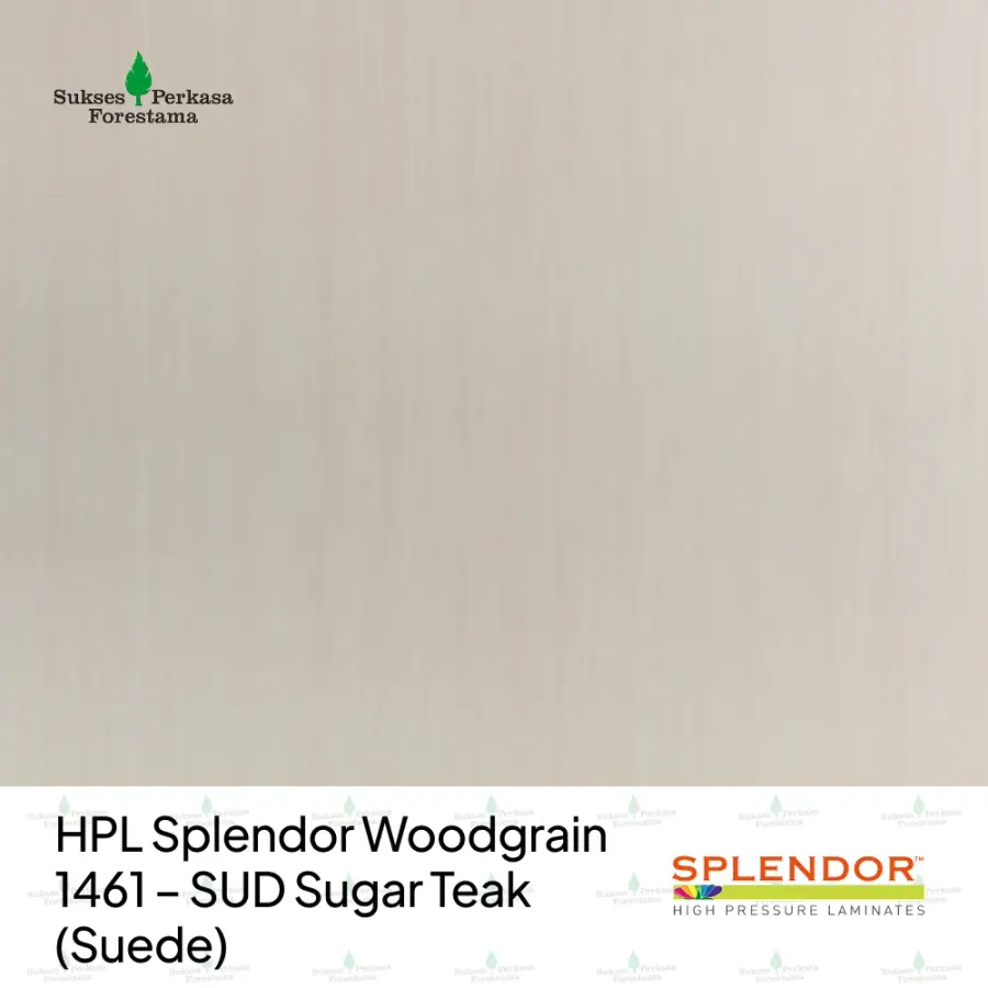 HPL Splendor Woodgrain 1461 – SUD Sugar Teak (Suede)
