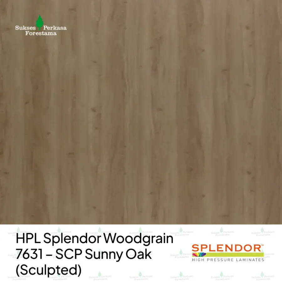HPL Splendor Woodgrain 7631 – SCP Sunny Oak (Sculpted)