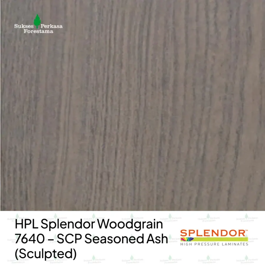 HPL Splendor Woodgrain 7640 – SCP Seasoned Ash (Sculpted)