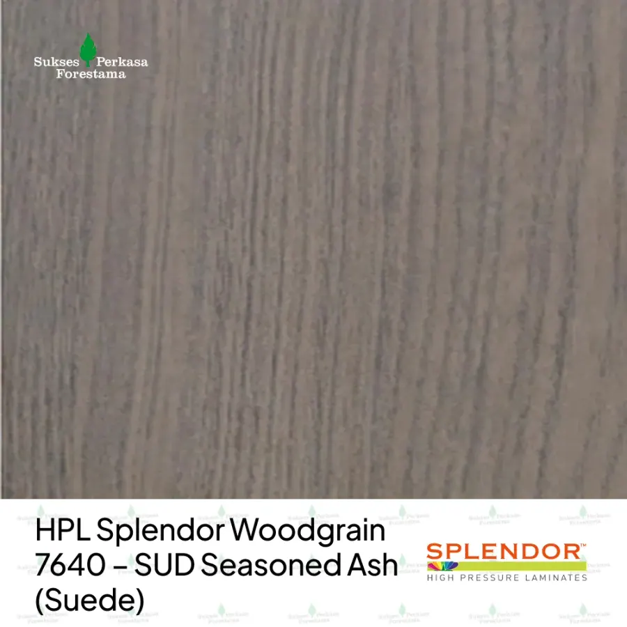 HPL Splendor Woodgrain 7640 – SUD Seasoned Ash (Suede)