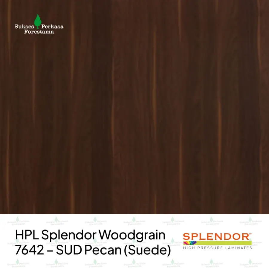 HPL Splendor Woodgrain 7642 – SUD Pecan (Suede)
