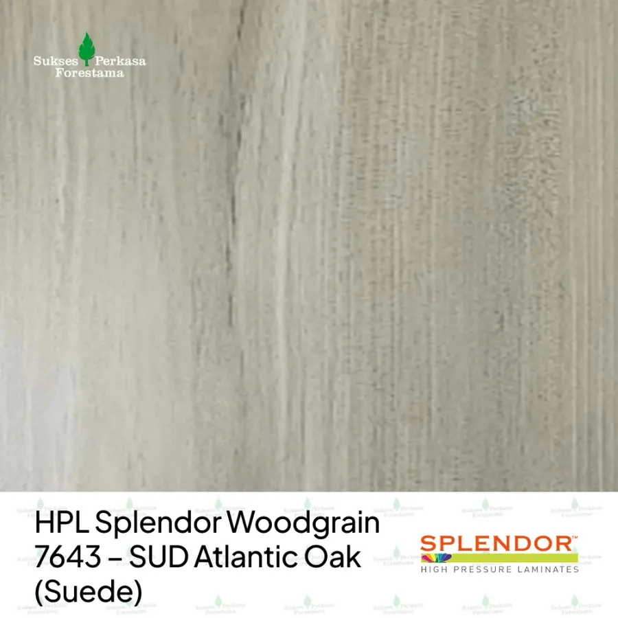 HPL Splendor Woodgrain 7643 – SUD Atlantic Oak (Suede)