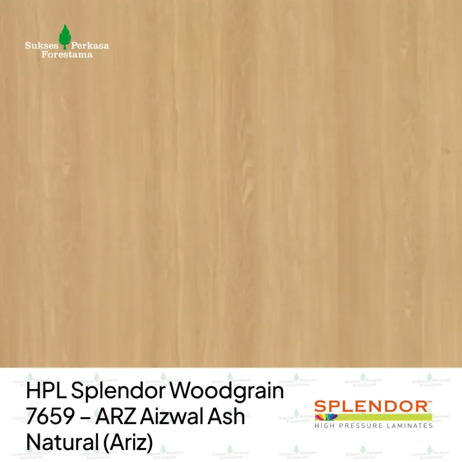 HPL Splendor Woodgrain 7659 – ARZ Aizwal Ash Natural (Ariz)