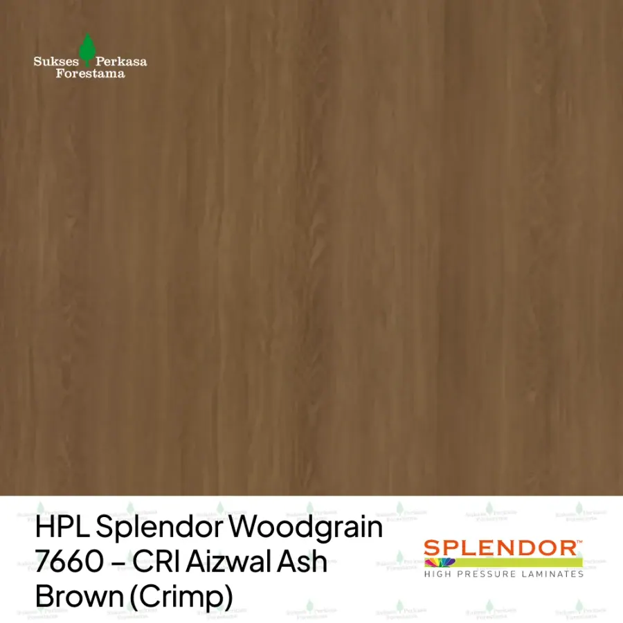 HPL Splendor Woodgrain 7660 – CRI Aizwal Ash Brown (Crimp)