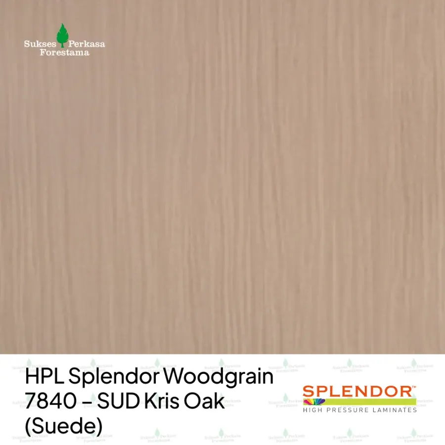 HPL Splendor Woodgrain 7840 – SUD Kris Oak (Suede)