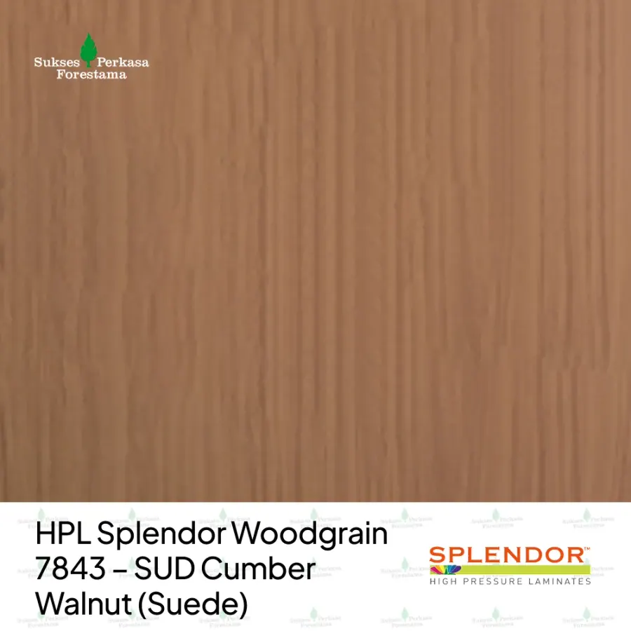 HPL Splendor Woodgrain 7843 – SUD Cumber Walnut (Suede)