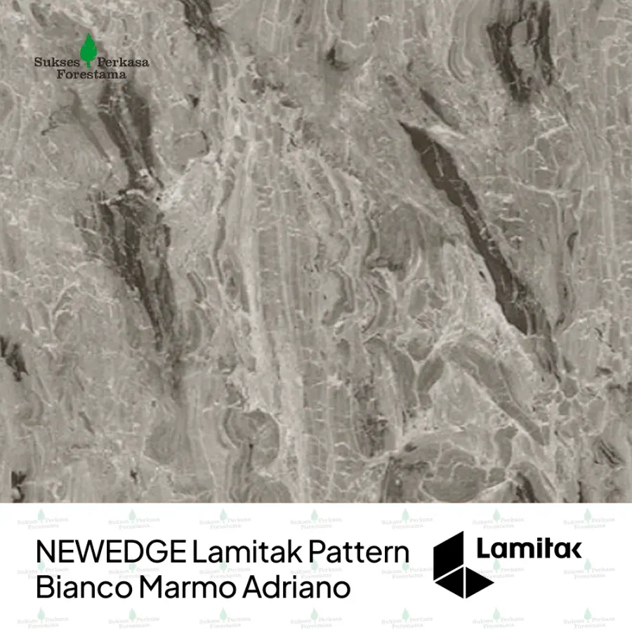 NEWEDGE Lamitak Pattern Bianco Marmo Adriano