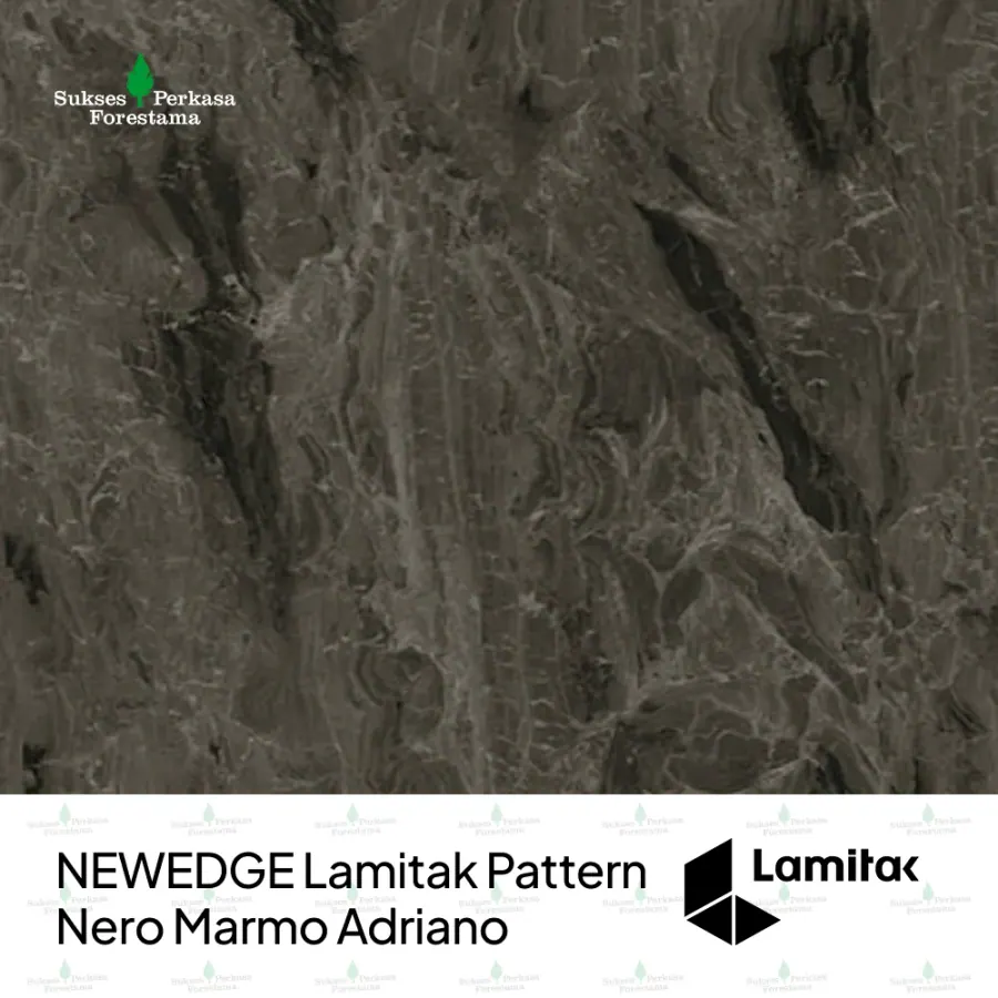 NEWEDGE Lamitak Pattern Nero Marmo Adriano
