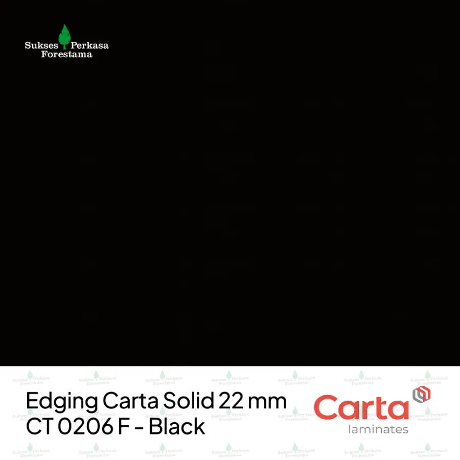 Edging Carta Solid 22 mm CT 0206 F - Black