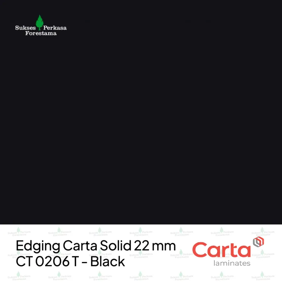 Edging Carta Solid 22 mm CT 0206 T - Black