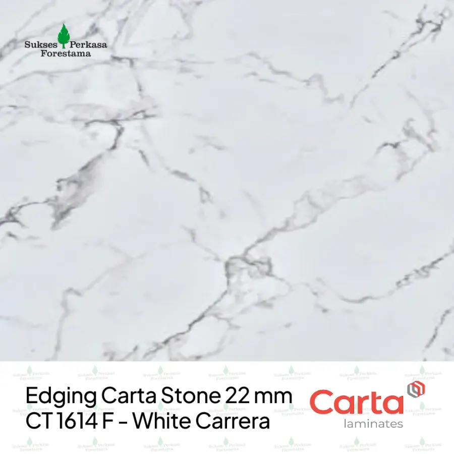 Edging Carta Stone 22 mm CT 1614 F - White Carrera