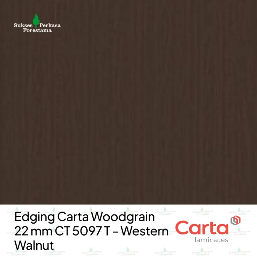 Edging Carta Woodgrain 22 mm CT 5097 T - Western Walnut