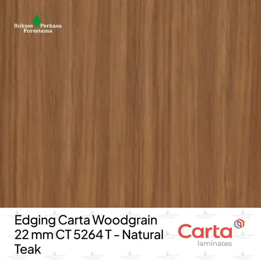 Edging Carta Woodgrain 22 mm CT 5264 T - Natural Teak