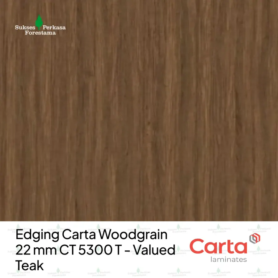 Edging Carta Woodgrain 22 mm CT 5300 T - Valued Teak