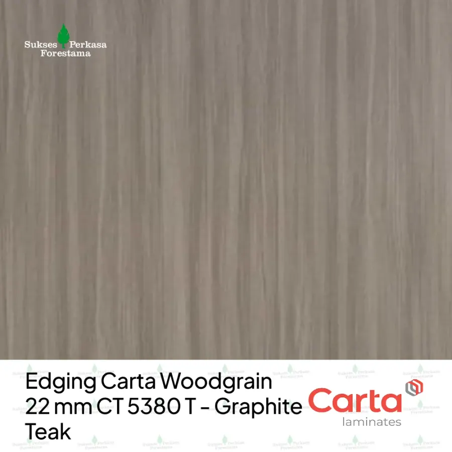 Edging Carta Woodgrain 22 mm CT 5380 T - Graphite Teak