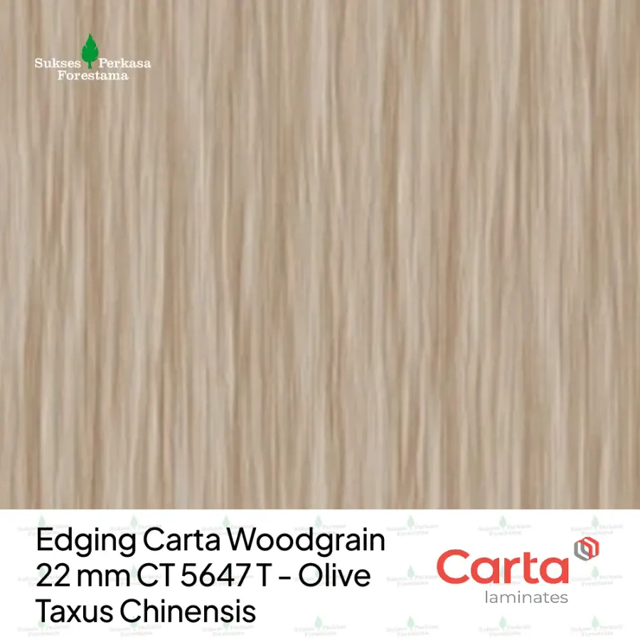 Edging Carta Woodgrain 22 mm CT 5647 T - Olive Taxus Chinensis