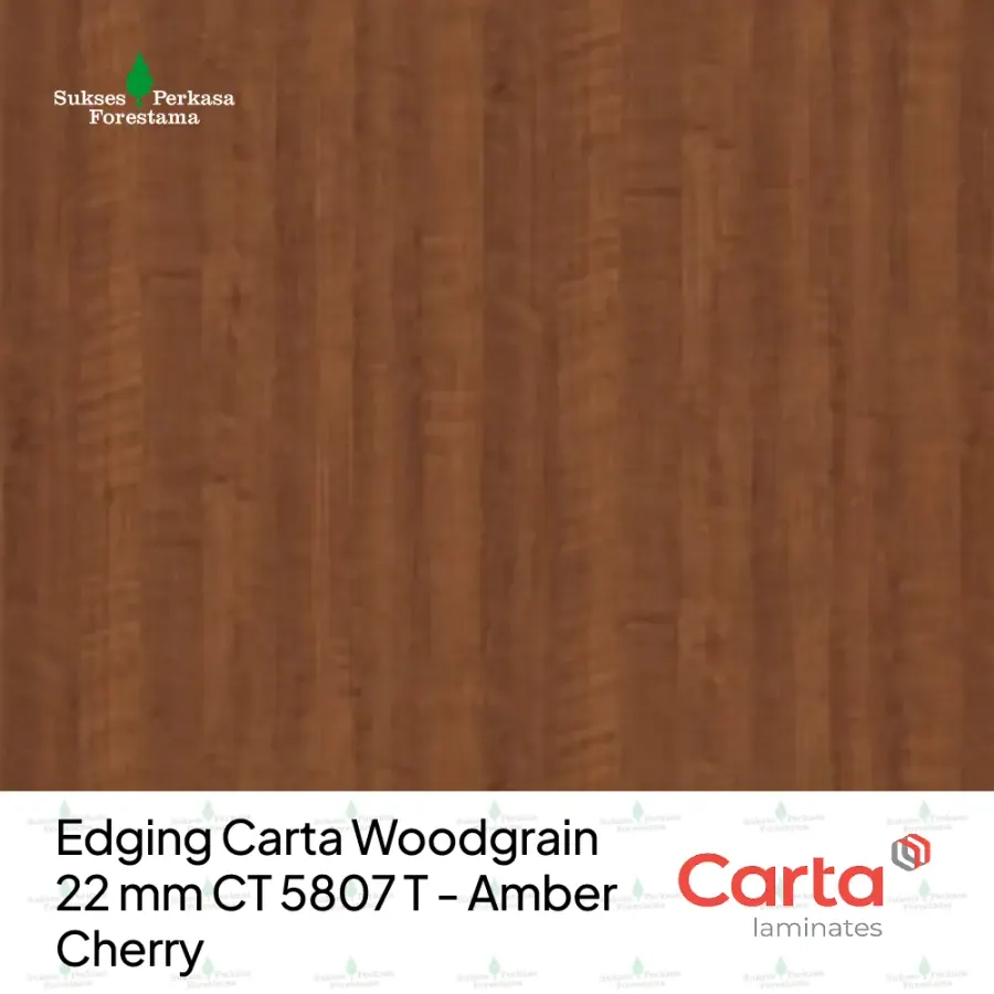 Edging Carta Woodgrain 22 mm CT 5807 T - Amber Cherry