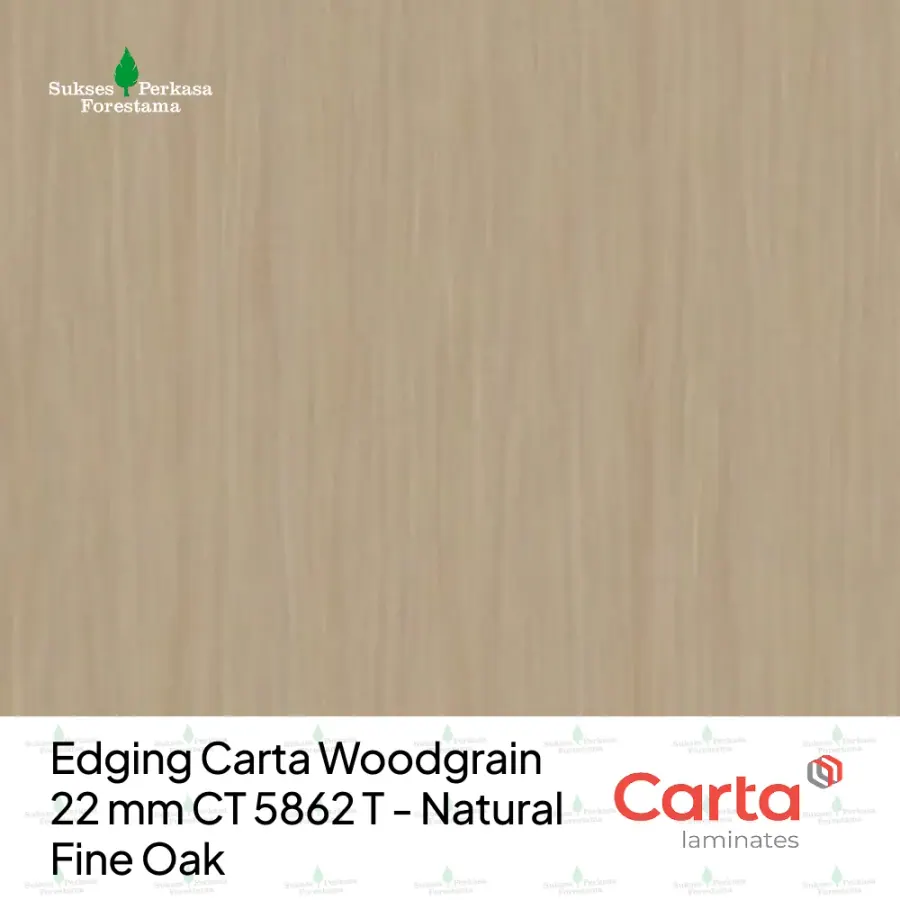 Edging Carta Woodgrain 22 mm CT 5862 T - Natural Fine Oak
