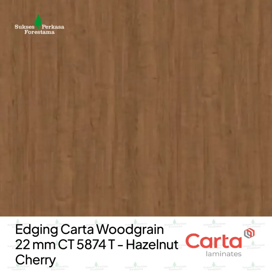 Edging Carta Woodgrain 22 mm CT 5874 T - Hazelnut Cherry