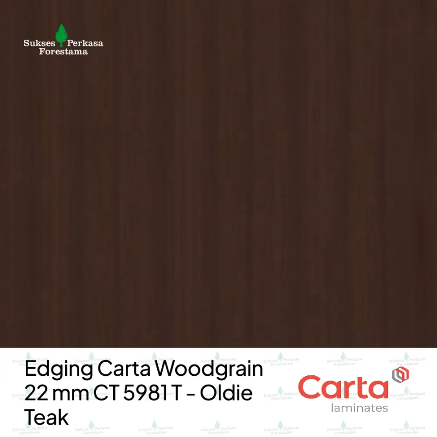 Edging Carta Woodgrain 22 mm CT 5981 T - Oldie Teak