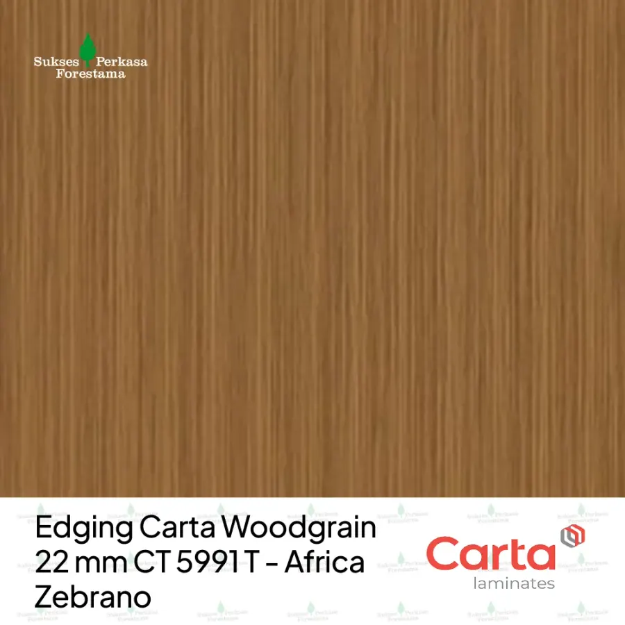 Edging Carta Woodgrain 22 mm CT 5991 T - Africa Zebrano