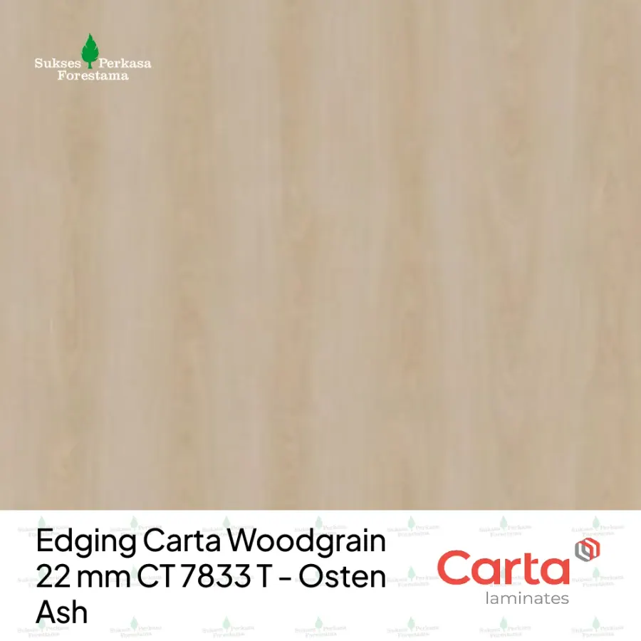 Edging Carta Woodgrain 22 mm CT 7833 T - Osten Ash