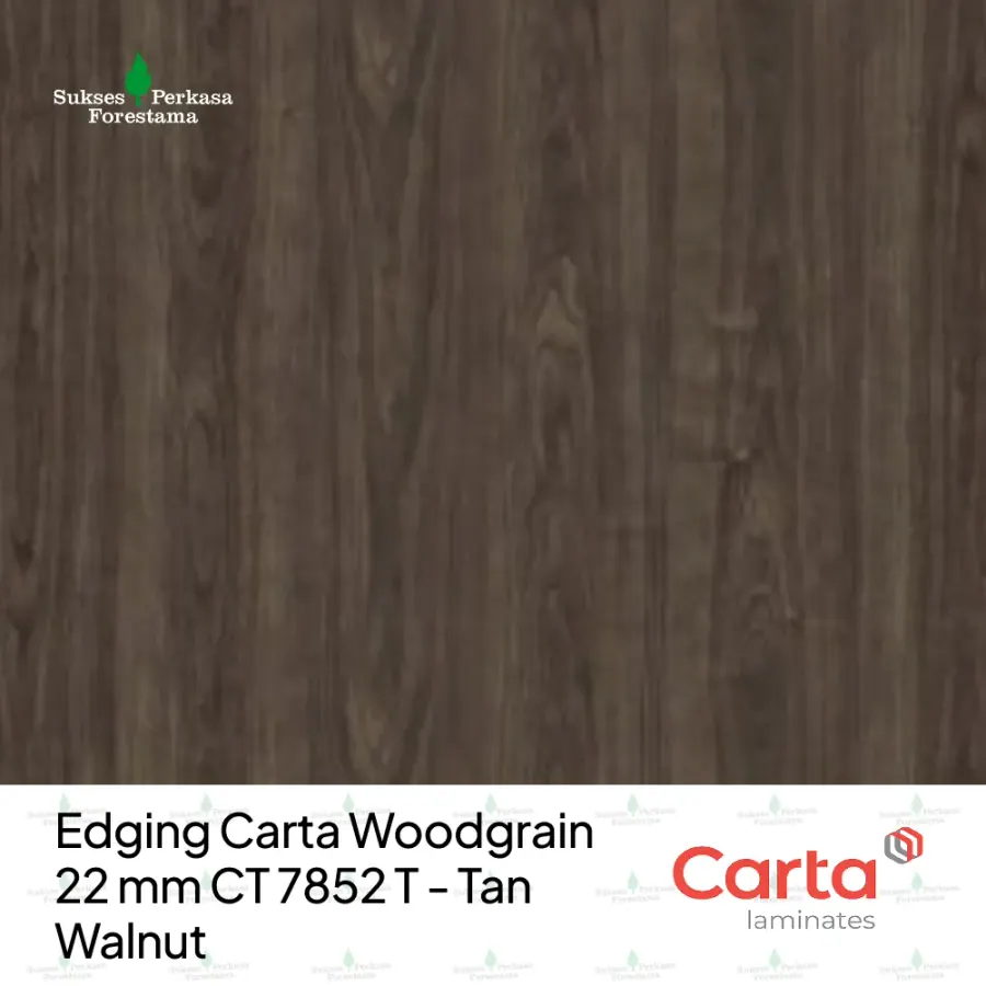 Edging Carta Woodgrain 22 mm CT 7852 T - Tan Walnut