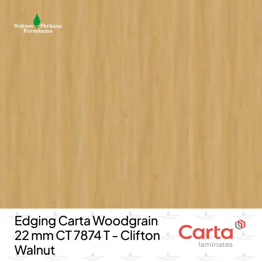 Edging Carta Woodgrain 22 mm CT 7874 T - Clifton Walnut