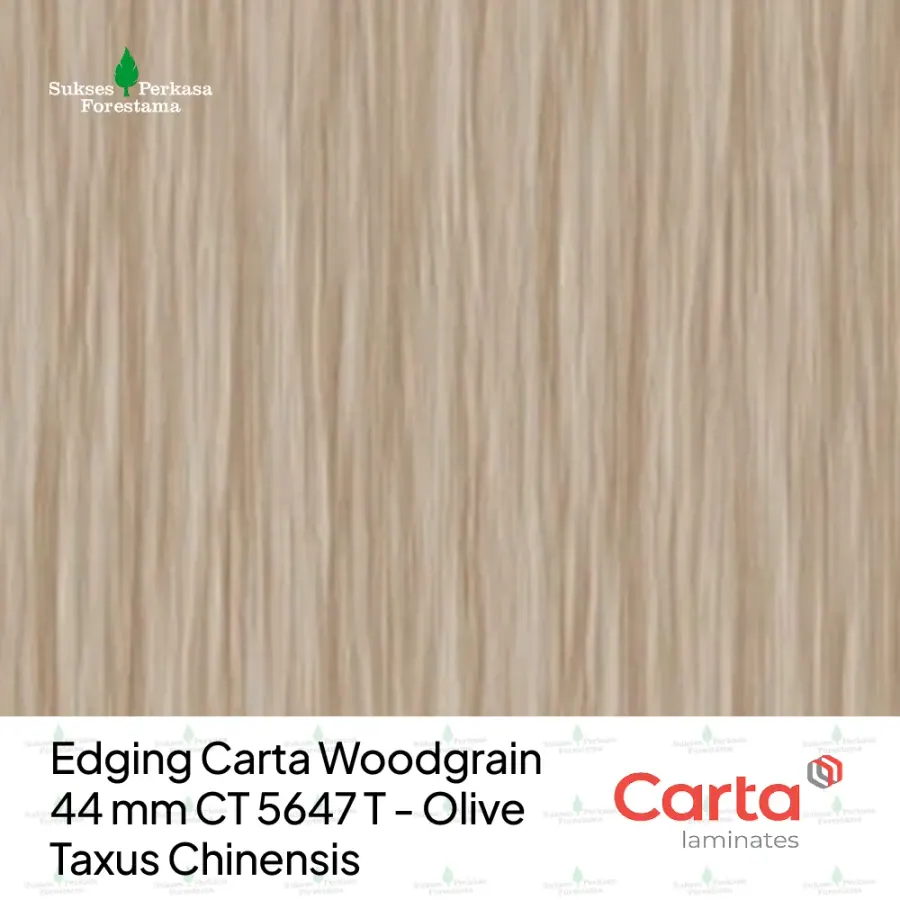 Edging Carta Woodgrain 44 mm CT 5647 T - Olive Taxus Chinensis