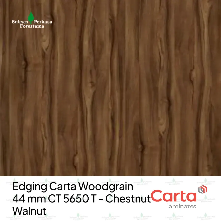 Edging Carta Woodgrain 44 mm CT 5650 T - Chestnut Walnut
